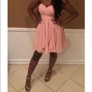 Blush Pink Strapless Dress
